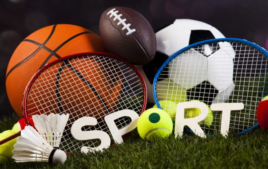 Sports balls with equipment